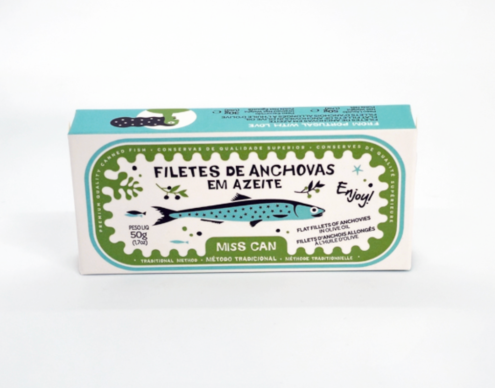 Flat Anchovy Fillets in Olive Oil 50g