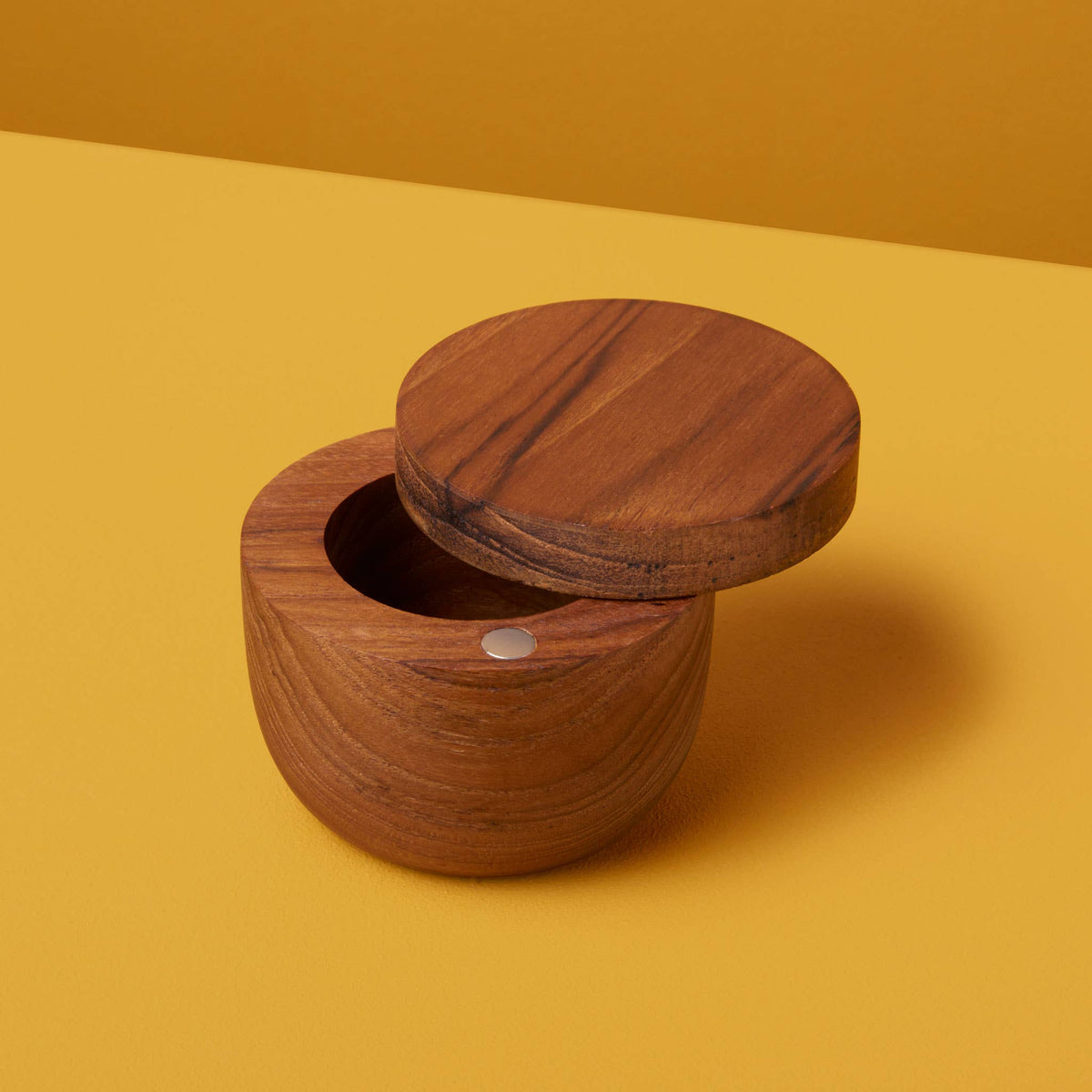Small Teak Cellar with Pivot Lid