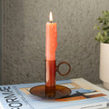 Amber Crystal Candle Holder