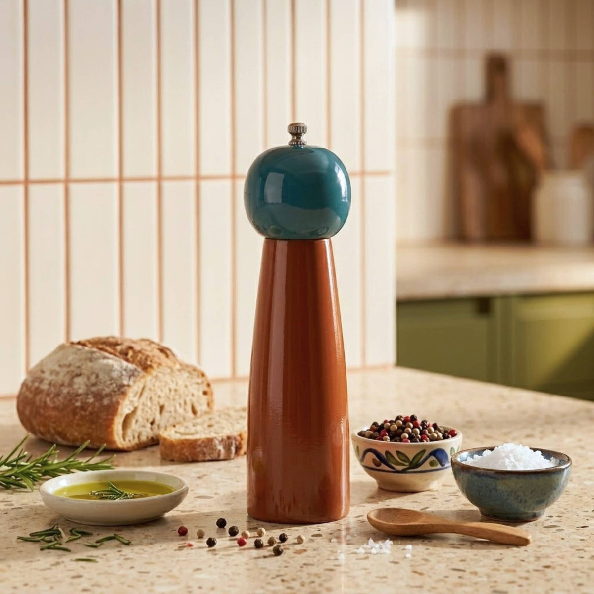 Harlow Bright Salt & Pepper Mill, Raspberry