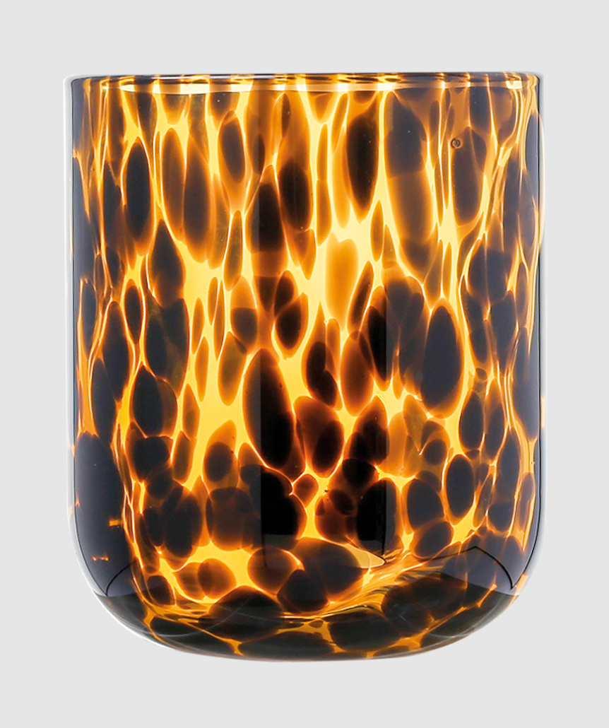 Leopard Glass Tumbler