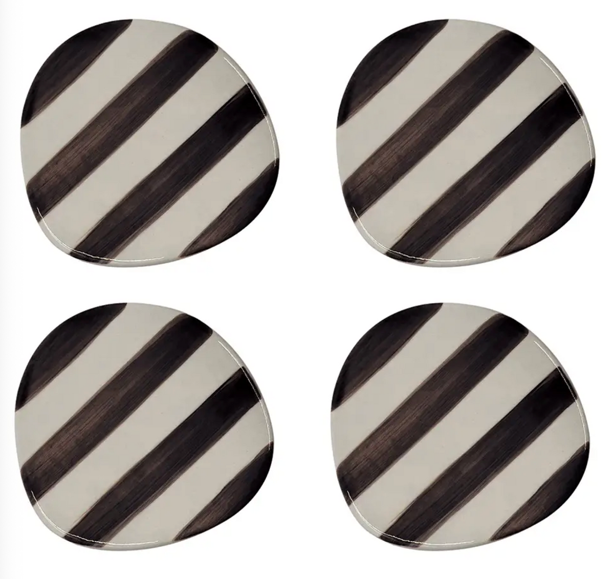 Striped Coasters - Set of 4