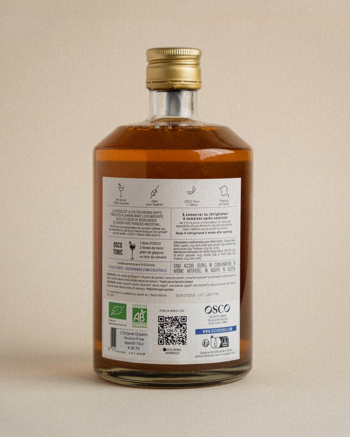 L'Original Organic Alcohol-Free Aperitif 70cl