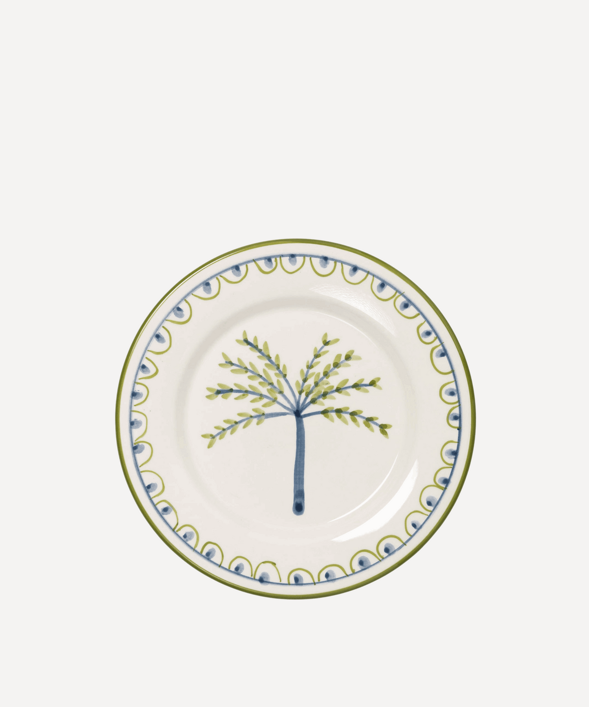Coqueiro Hand-Painted Salad Plate